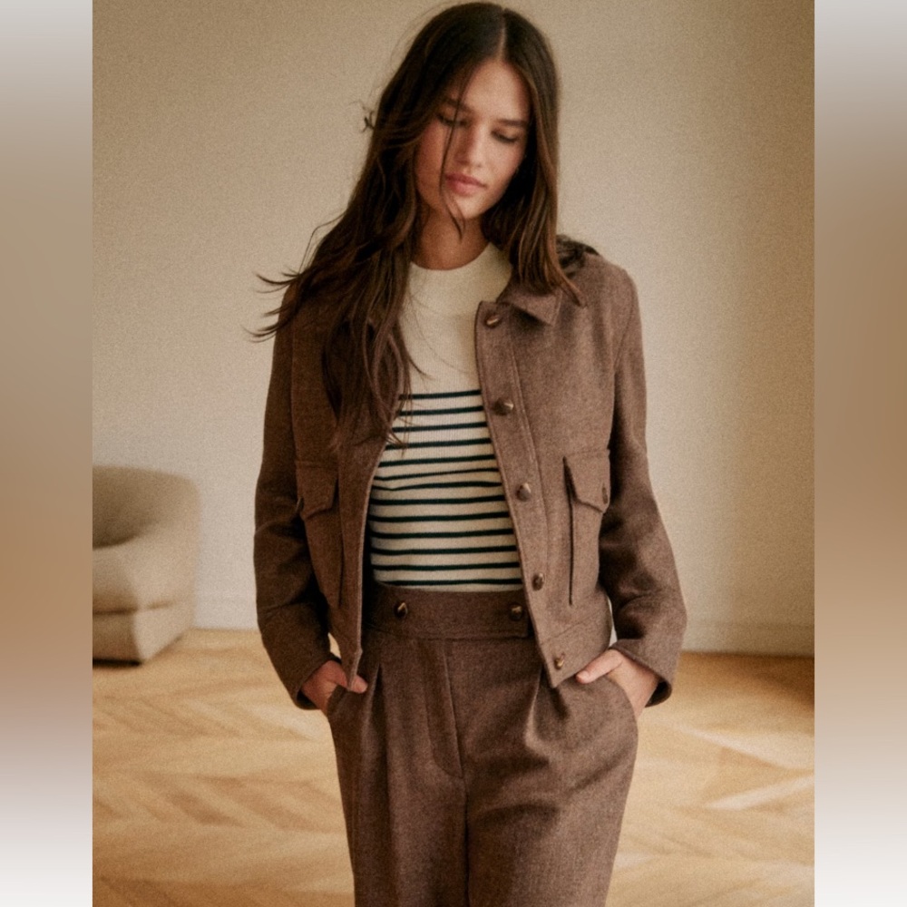 NWT Sezane Terry Jacket